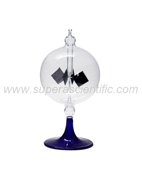 1113-A Radiometer, Glass- Blue color glass stand crookes radiometer glass solar radiometer for home decoration